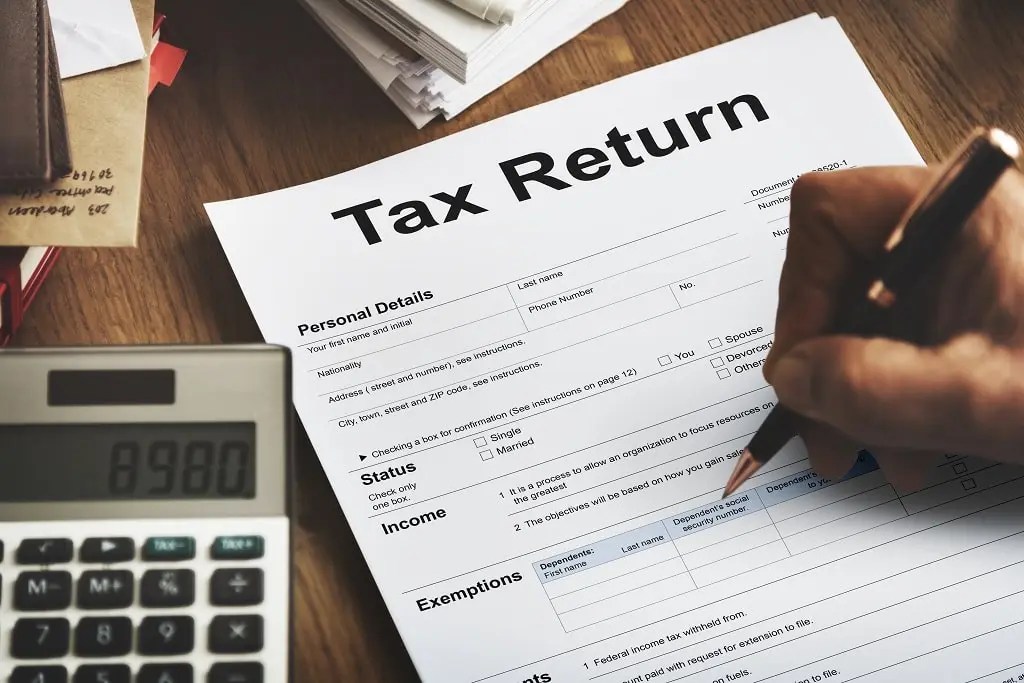 picture of a tax return