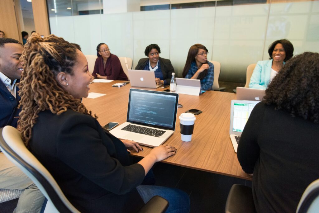 Business meeting of partners